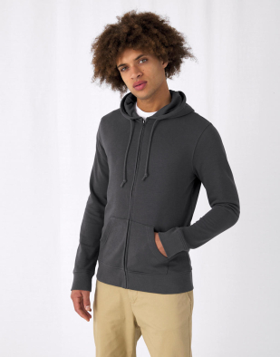 Ziphoodie B&C Organic Inspire Zipped Hood_° 23242 | Swedishmerch