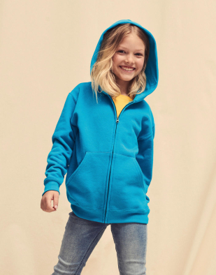 Sweatshirt Fruit of the Loom Kids Classic Hooded Sweat Jacket 29901 | Swedishmerch