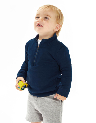Sweatshirt Babybugz Baby Quarter Zip Sweat 07647 | Swedishmerch