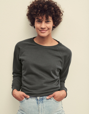 Sweatshirt Fruit of the Loom Ladies Lightweight Raglan Sweat 22901 | Swedishmerch